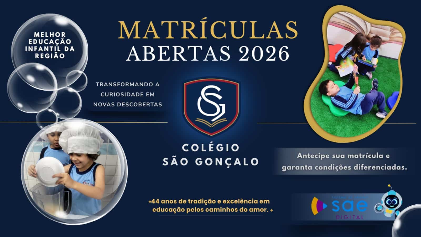 Banner Educação Infantil - Colégio São Gonçalo