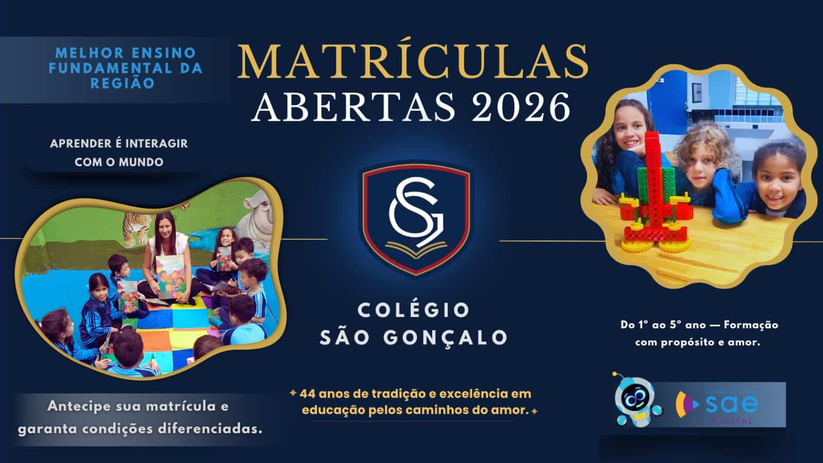 Banner Ensino Fundamental Anos Iniciais - Colégio São Gonçalo